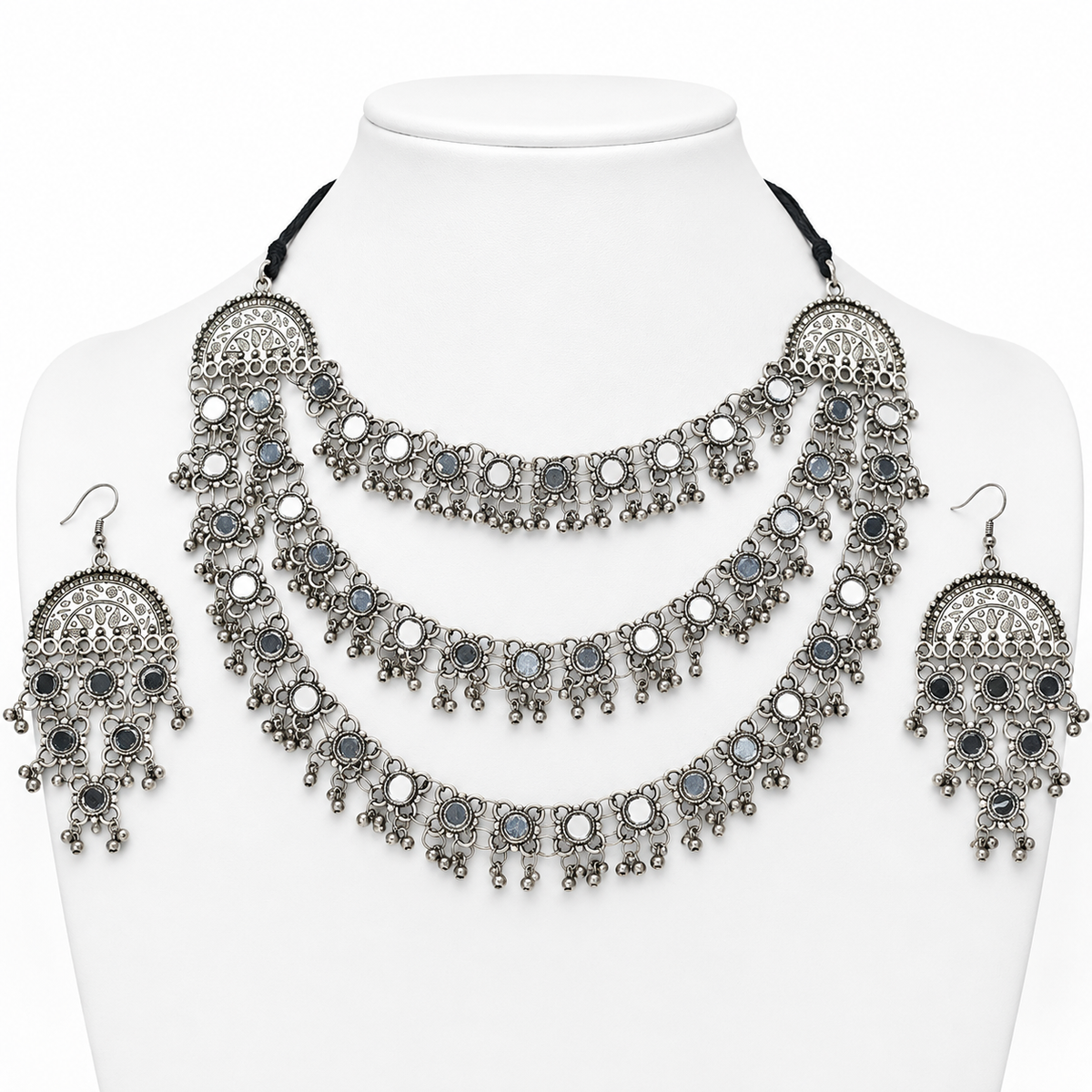 Aaina Layered Mirror Choker Set