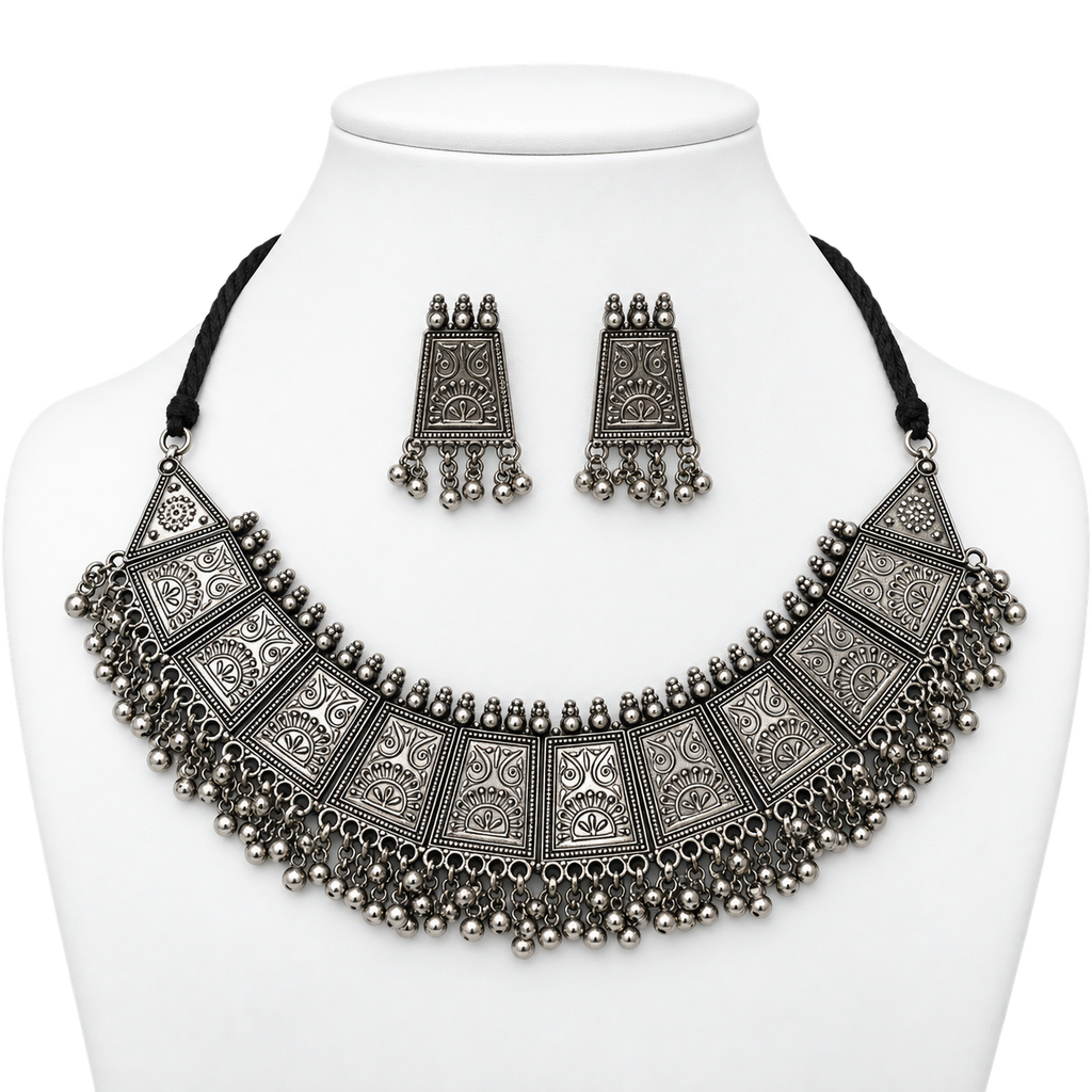 Prachin Antique Choker & Earrings Set