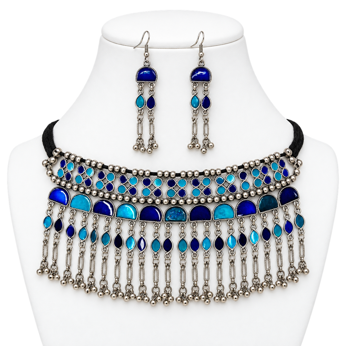 Neelam Oxidised Choker Set
