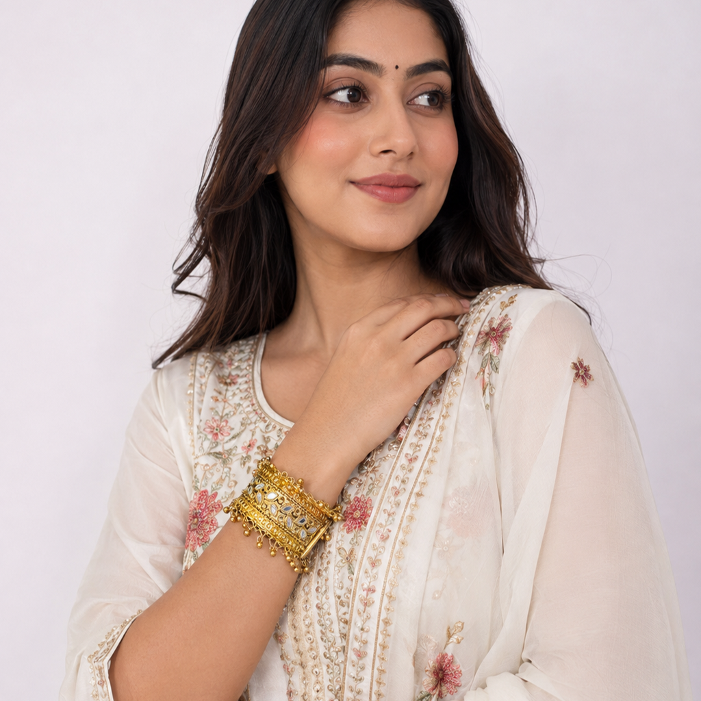 Sitara Gold Mirror Bangle