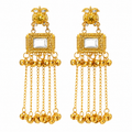 Gold Tone Chain Kashmiri Earring