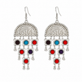 Oxidised Multicolor Stone Jhumka