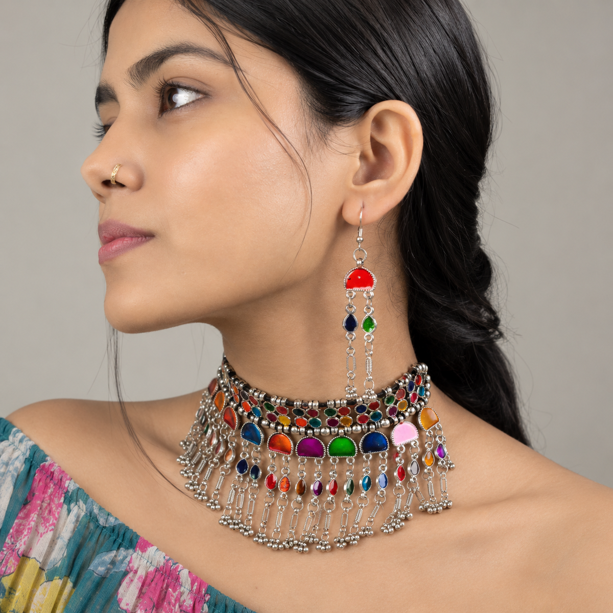 Rangeeli Multicolor Choker & Set