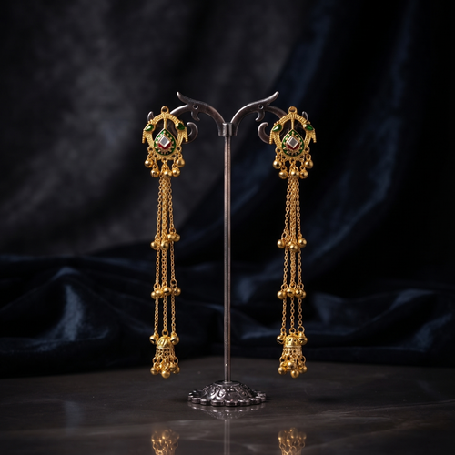 Kashmiri Style Bird Earring