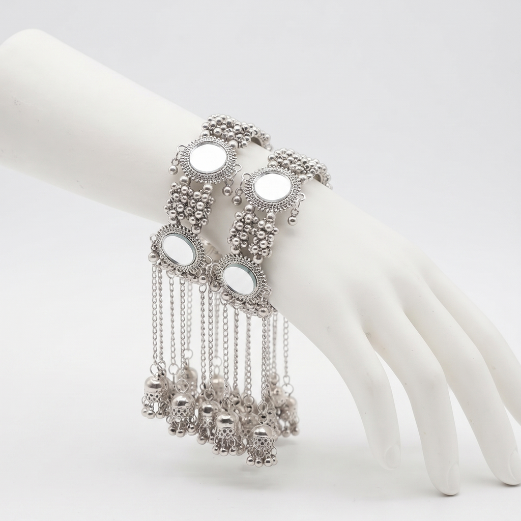 Mirror Work Bangle Free Size