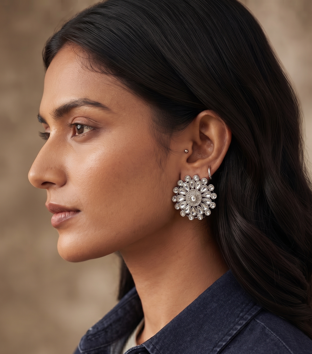 Flower Stud Earrings For Women & girls