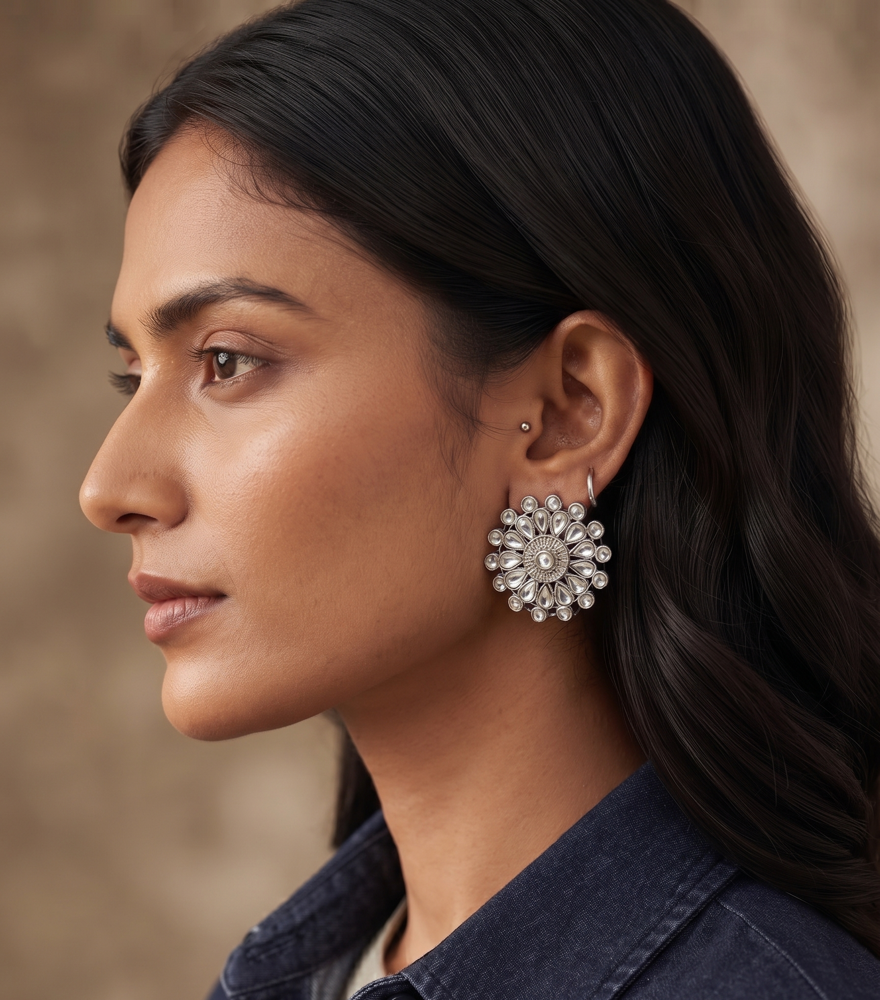 Flower Stud Earrings For Women & girls