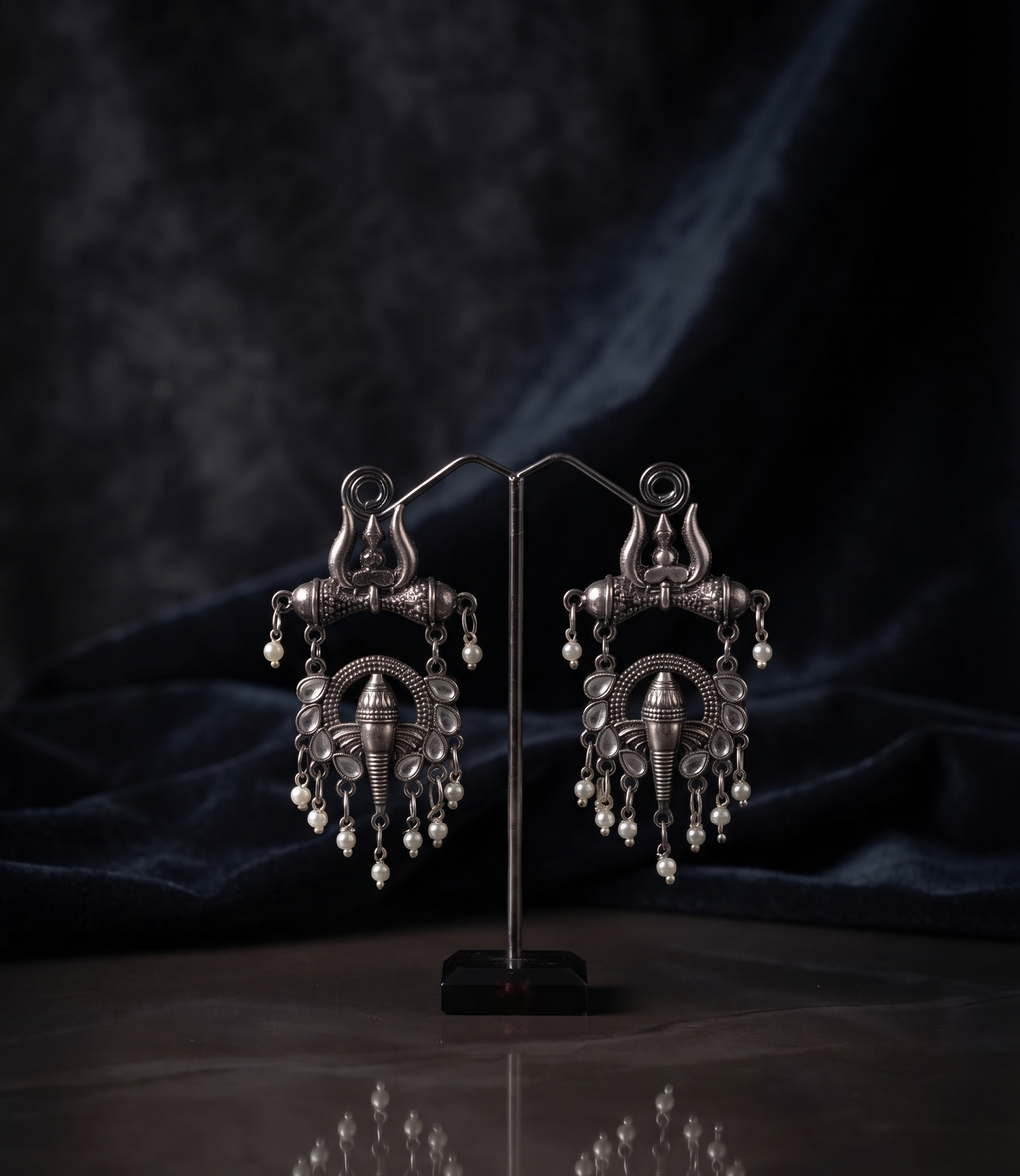 Trishul Design Danglers Earrings for Women & Girls