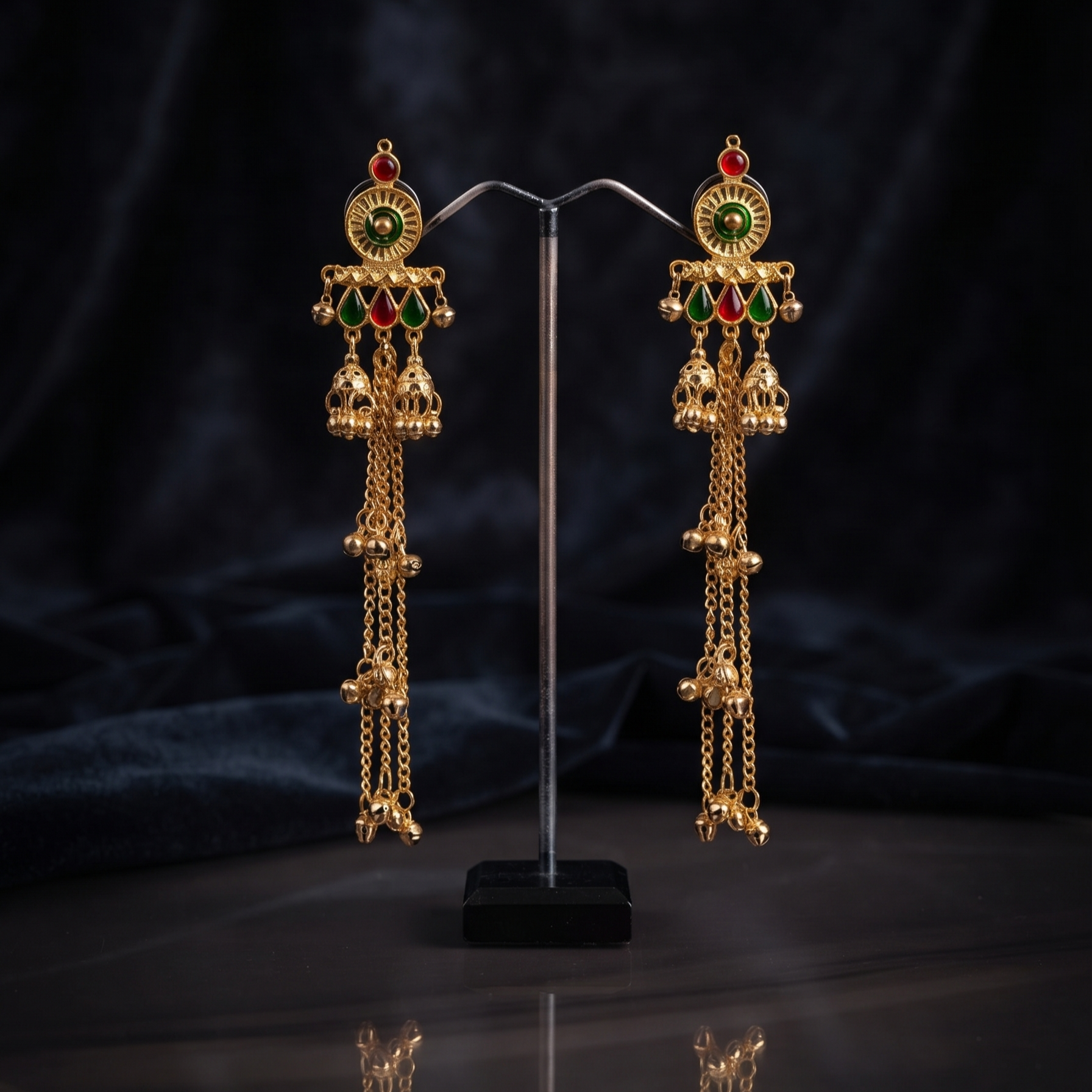 Kashmiri Style  Long Chain Jhumka Earring For Women & girl