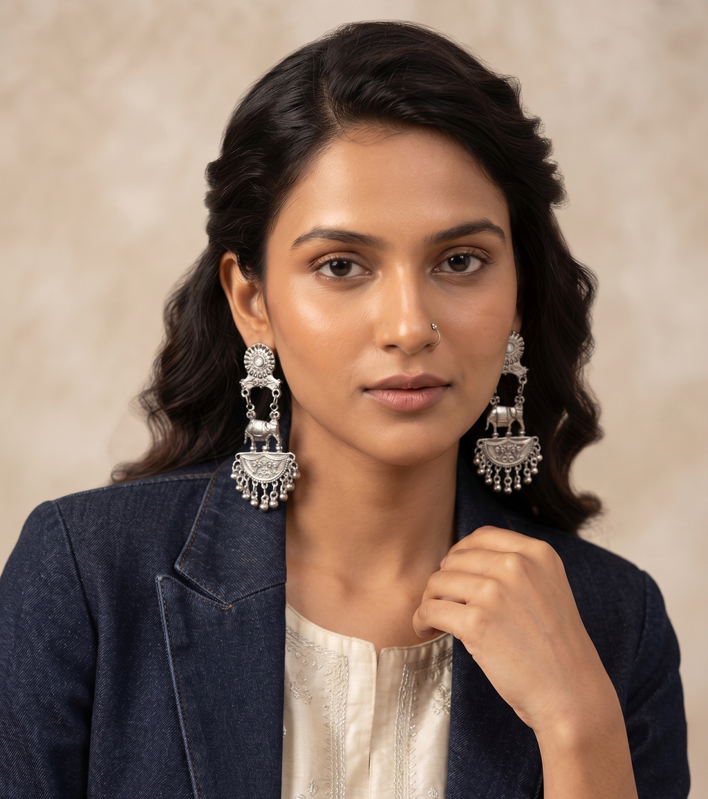 Elephant Drop Earrings  for Women & Girls