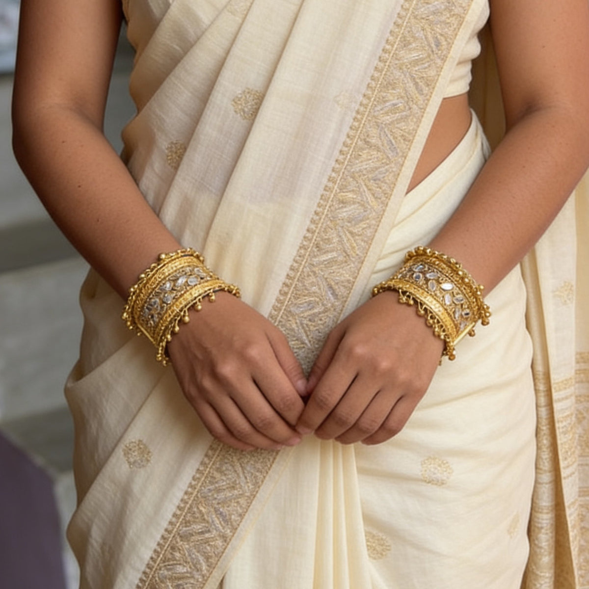 Sitara Gold Mirror Bangle